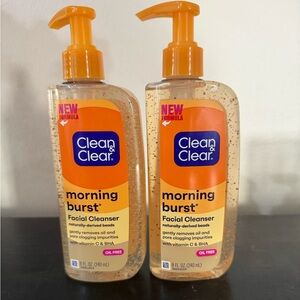 New Bundle of Two 8fl oz Clean & Clear Morning Burst Facial Cleanser